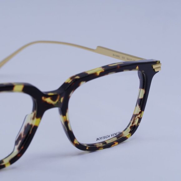 Bottega Veneta BV1009O 003 Eyeglasses Havana/Gold 54mm Square Frame - Picture 2 of 10